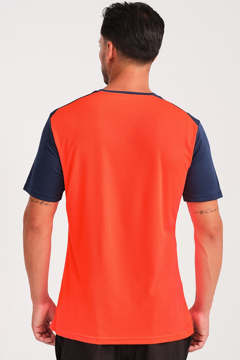 Camiseta Manga Corta Limit Naranja Fl Or Navy E