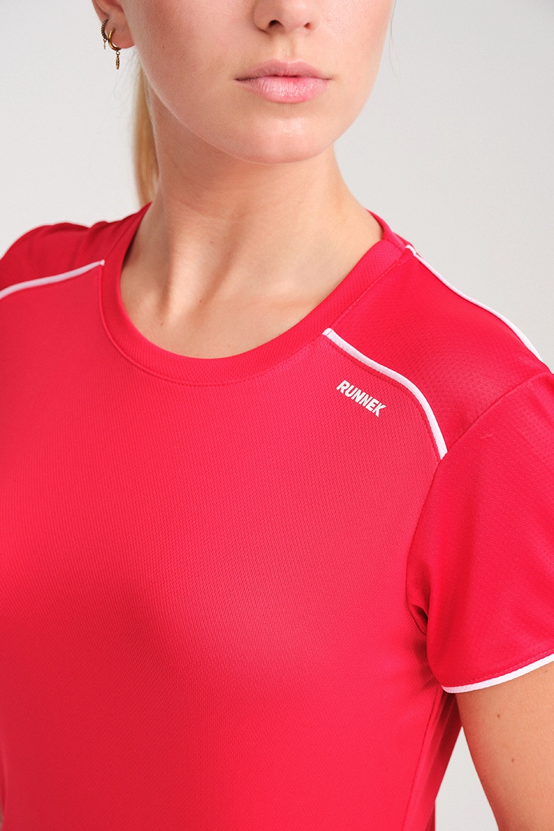 Camiseta Manga Corta Ultra Rojo El Ctrico Mujer D