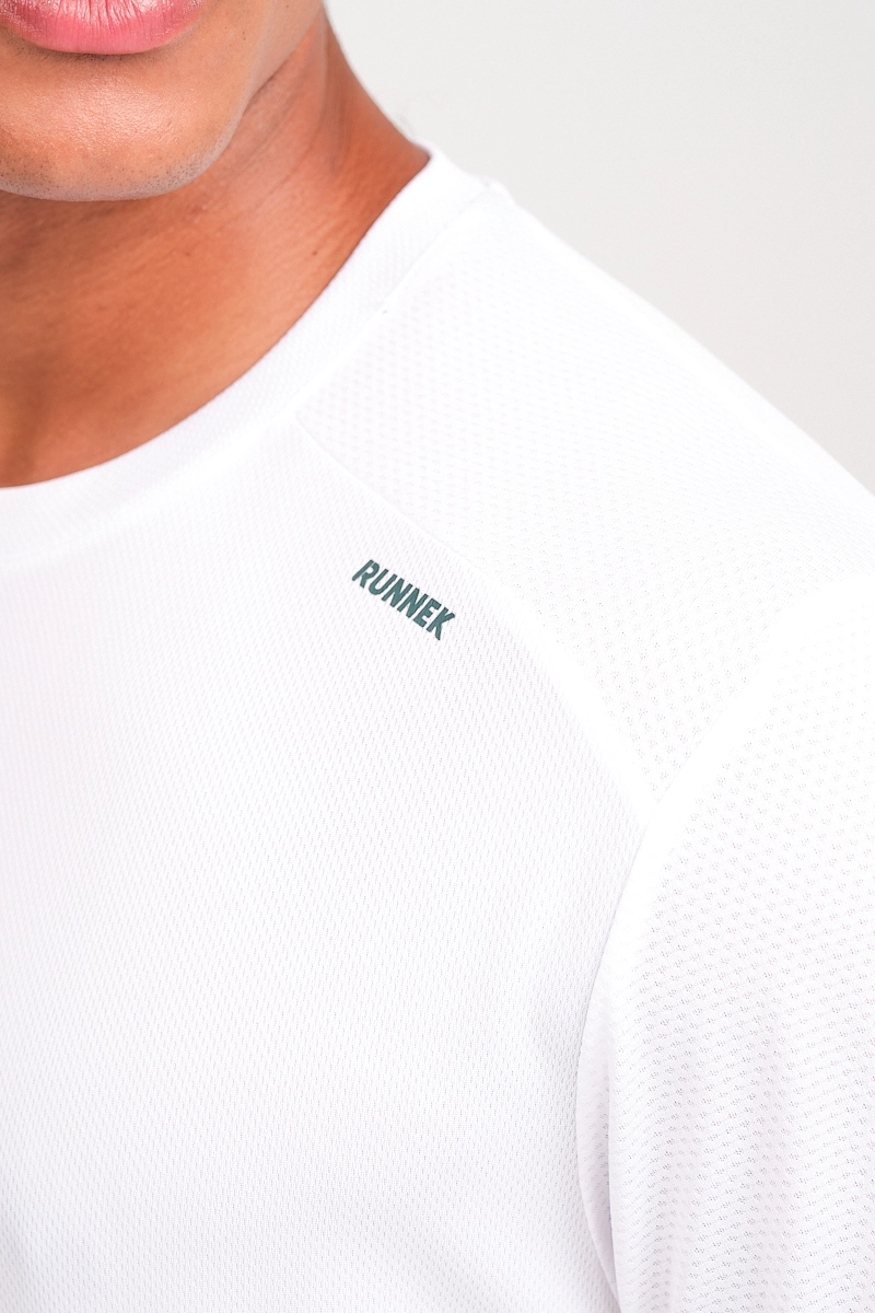 Camiseta Running Manga Corta Hombre Milos Blanco D