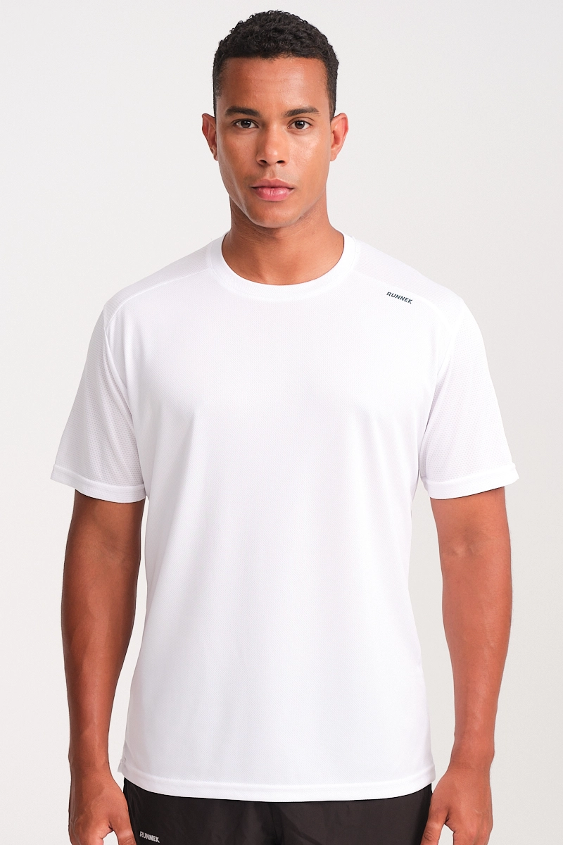 Camiseta Running Manga Corta Hombre Milos Blanco