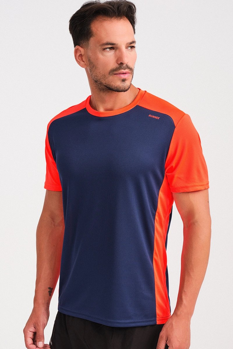 Camiseta Running Manga Corta Score Azul Navy