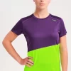 Camiseta Manga Corta Ikon Mujer Violeta Indigo Con Verde Ne N