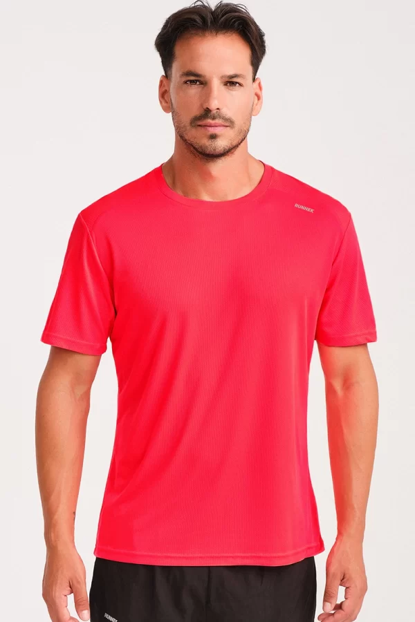 Camiseta Manga Corta Plain Neon Red