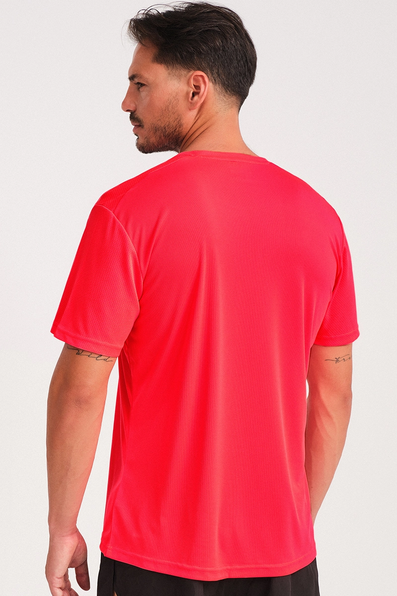 Camiseta Manga Corta Plain Neon Red E