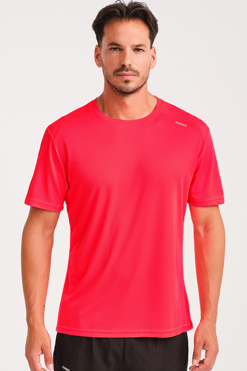 Camiseta Manga Corta Plain Neon Red