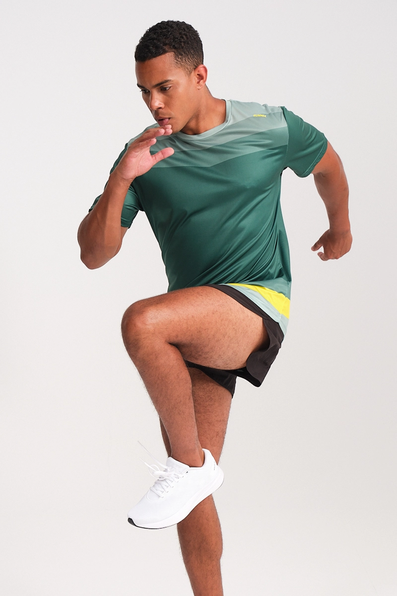 Camiseta Manga Corta Try Verde Militar P